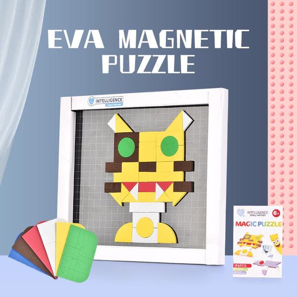 

eva magnetic puzzles ,let children fantasy possible, create more beautiful patterns different colors create different patterns
