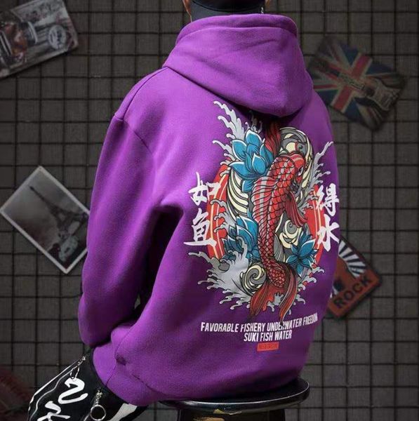 

japan hoodies men casual autumn o-neck punk male high street hoodie hip pop harajuku cool fashion hoodies streetwear, Black