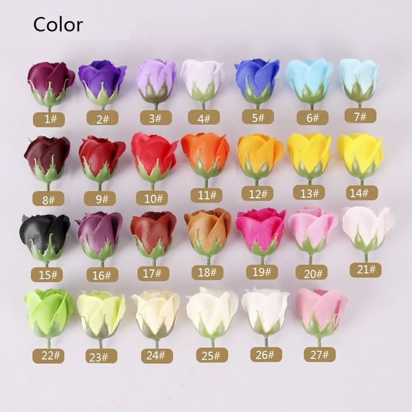 

50pcs/box rose flower head simulation 5cm in diameter flower head diy wedding valentine's day gift decoration flowers