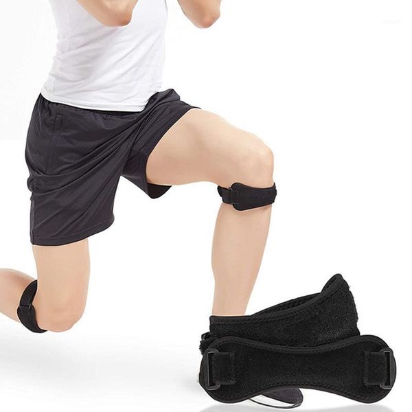 

elbow & knee pads 1pcs adjustable patellar tendon support strap band brace for running basketball outdoor sport1, Black;gray