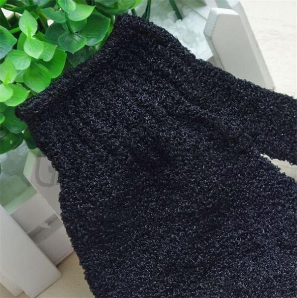 

factoryupdlexfoliating black nylon body cleaning shower glove five fingers bath bathroom gloves home supplies t2i337-2