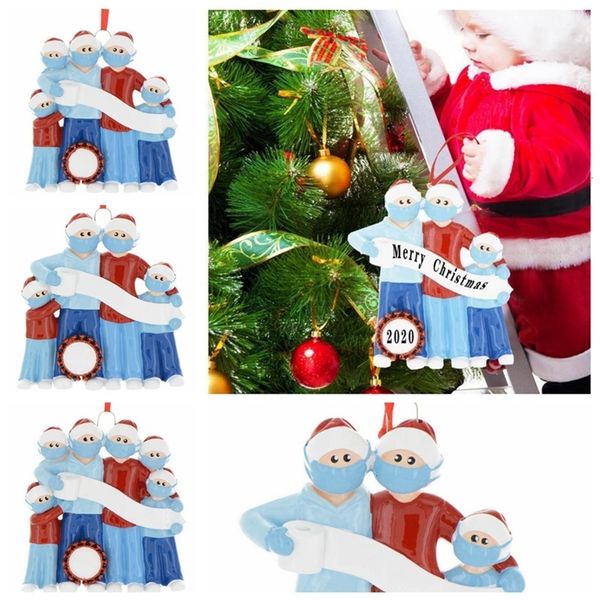 

2020 christmas ornament quarantine greeting with mask family christmas diy xmas tree santa hanging pendants party decoration ljjp544nj7j