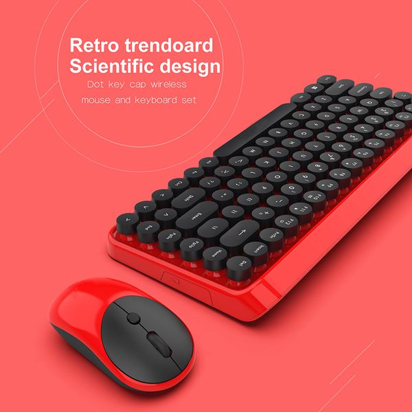 

2.4ghz wireless keyboard mouse set for lapnotebook computer dot mechanical keyboard wireless set mouse dpi adjustable