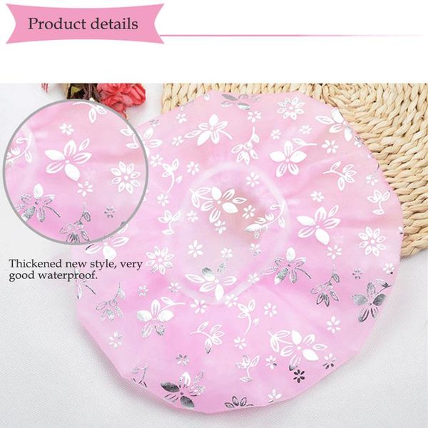 

waterproof resuable bathroom accessories shower hat 1pc elastic bath spa cap women supplies bath hair cap h jllhyn