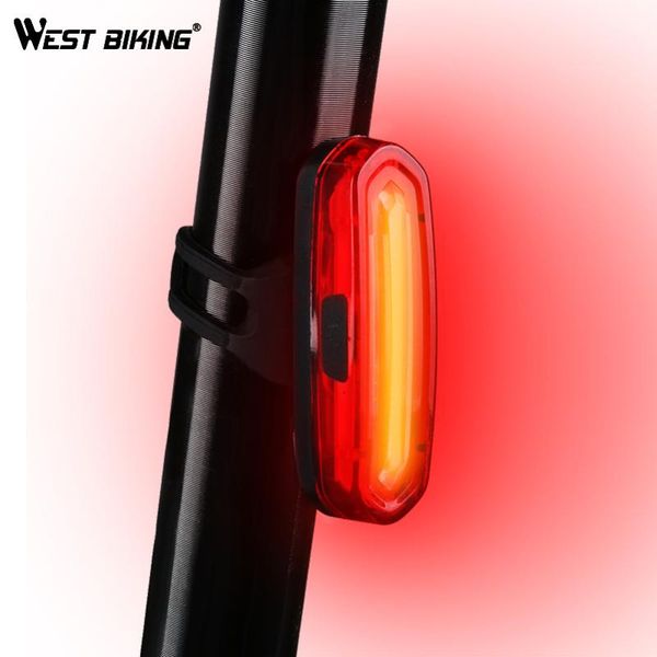 

bike lights west biking bicycle taillight usb recharging rear bright led lamp mtb riding night double colors warning cycling light