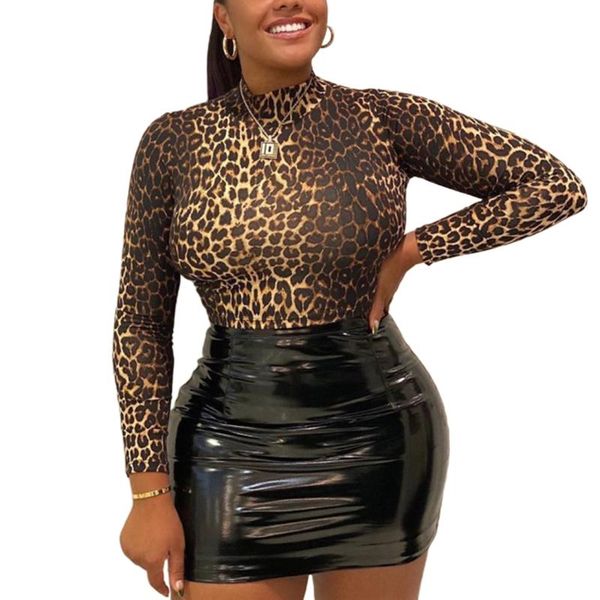 

women's pu leather sheath wrapped skirt fall summer patchwork elastic high waits girl pencil skirts bodycon party clubwear, Black