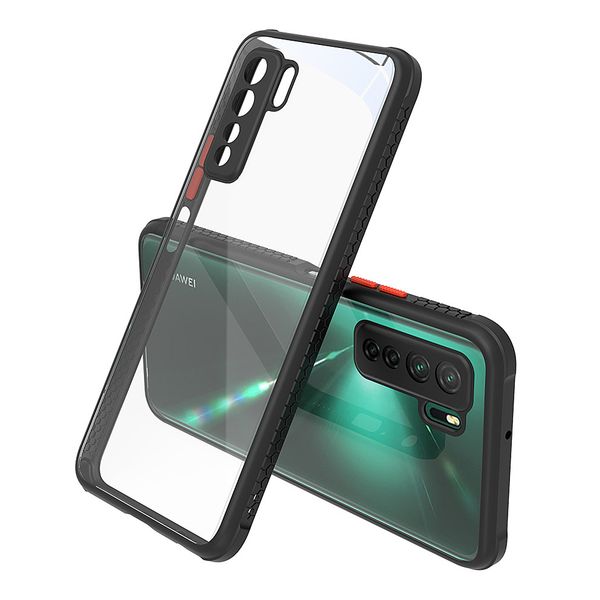 

camera protection transparent phone case for huawei p40 lite 5g p30 pro+ soft edge hard pc clear case for huawei nova 7 6 se pro