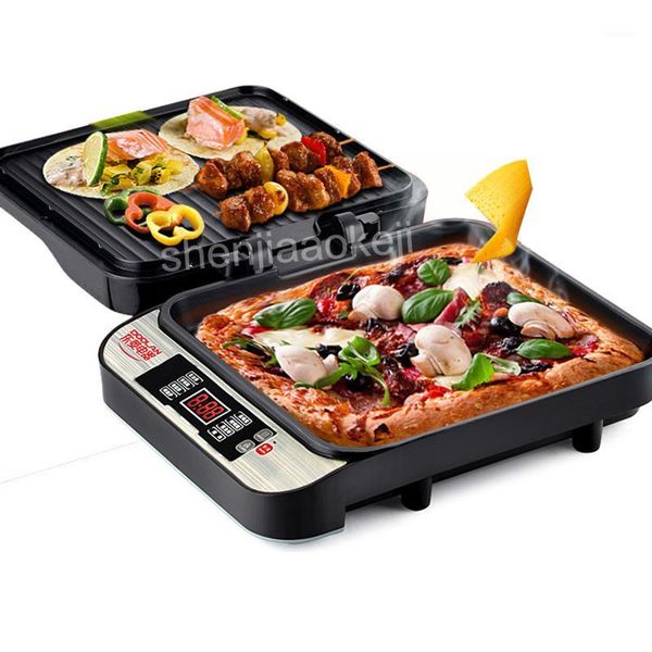 

automatic electric baking pan double-sided household intelligent timing multi-function suspension non-stick frying machine1