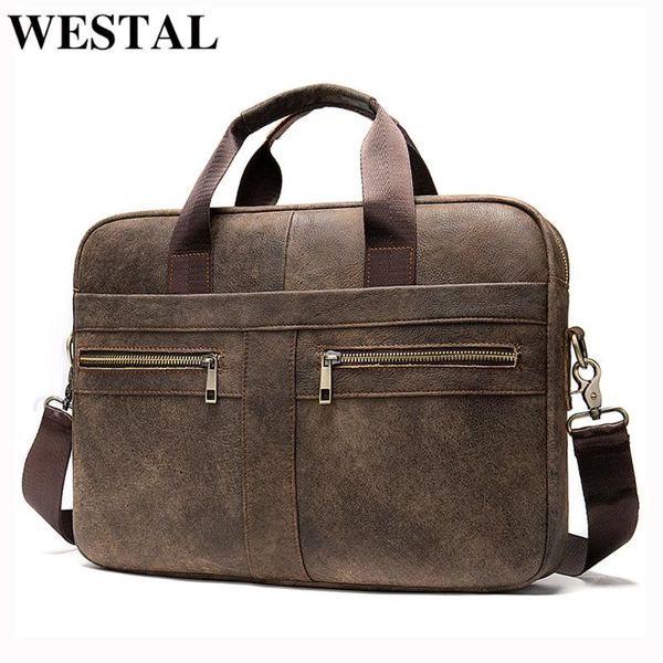 

westal porte document sac ordinateur leather satchel luxury man handbag bag men leather briefcase men's business bag