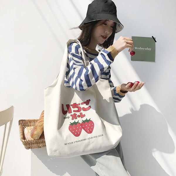 

casual tote bags for women 2020 new fashion female cartoon print students school bags girls canvas handbags shoulder