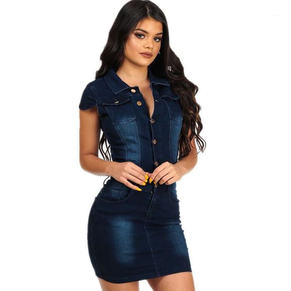

summer denim dresses women sleeveless mini dresses streetwear bag hips stand collar dress nightclub wholesale dropshipping1, Black;gray