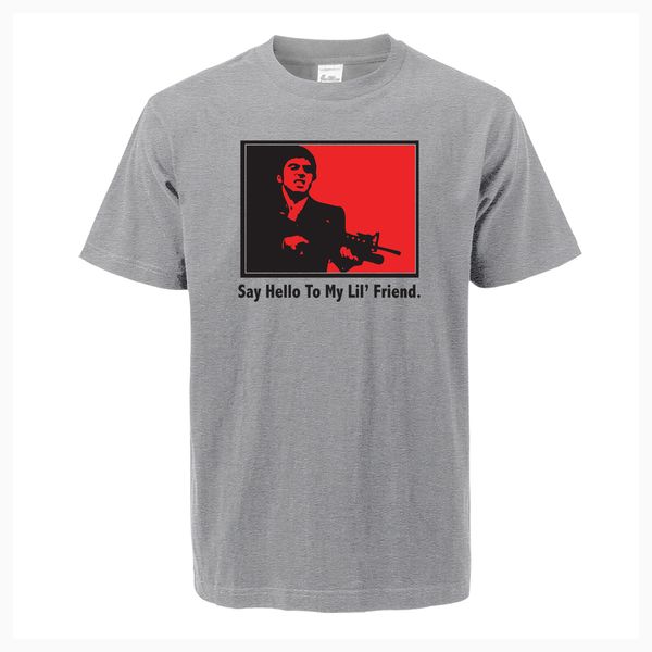 

sport scarface say hello to my lil friend 2019 summer new style men t shirt casual cotton o-neck streetwear hip hop short sleeve shirt