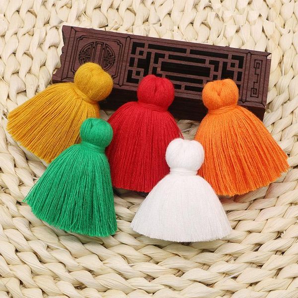 

5pc 6cm mini cotton fat tassel pendant home textile curtain clothing pendant tassel diy key bag bracelet necklace craft tassels h bbygsu