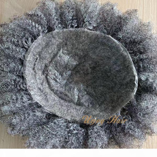 

gray hair toupee for men pu base 8*10 indian hair style natural hairline invisible custom toupee for black men