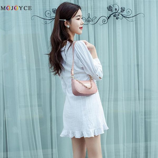 

retro alligator pattern handbag elegant women leather chain totes shoulder bags chain elegant crossbody shoulder bag