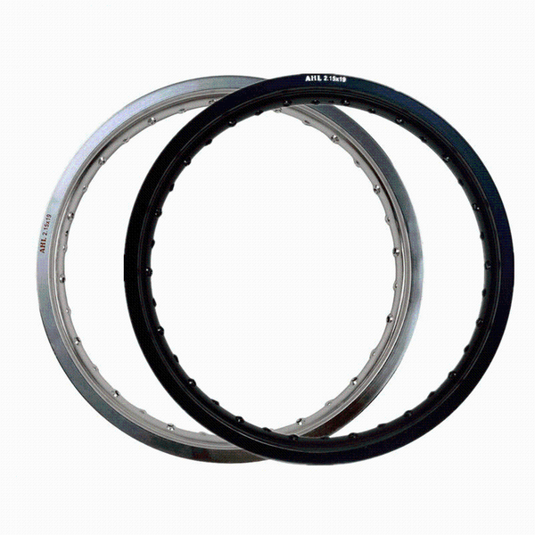 

motorcycle wheels & tires accessories 6061 aviation aluminum 2.15x19 32 36 spoke( silver ) 32/36 holes ( black rims wheel circle hole 215x19