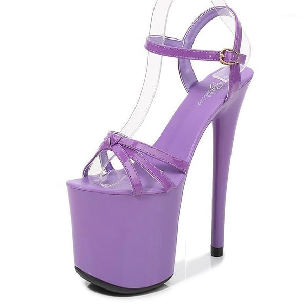 

sandals 20cm heel high waterproof platform super female summer oversized 34-43 women pole dance1, Black