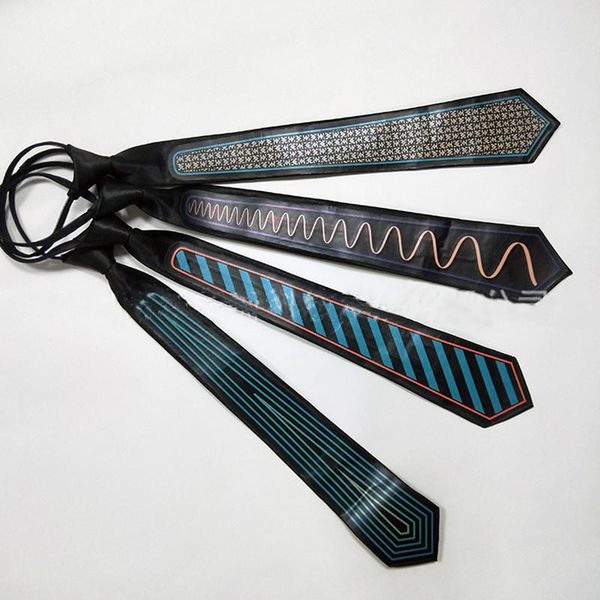 

party decoration led tie men neon luminous necktie glow in the dark glowing ties el light up haloween dj bar club stage prop clothing