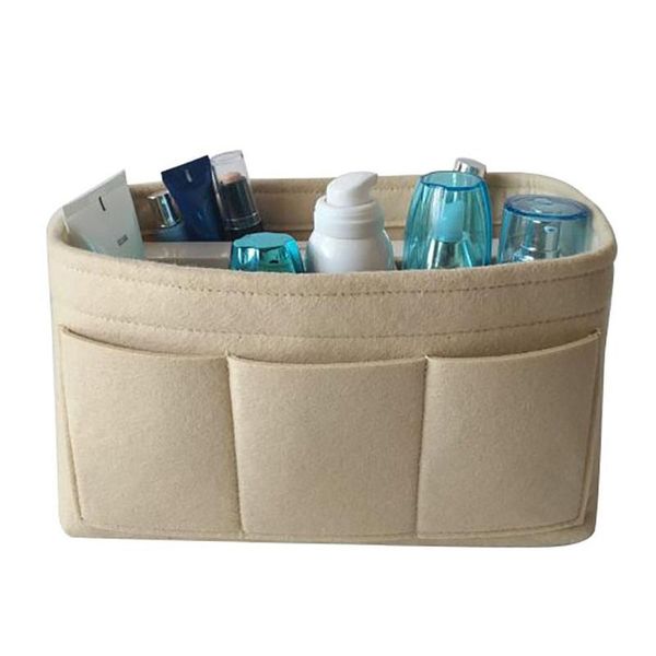 

felt cosmetics bag storage container makeup tool toiletry organizer case pouch