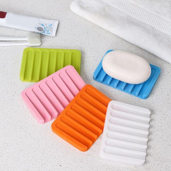 

portable soap dish bathroom sile flexible soap dishes comb-shaped storage holder soapbox plate tray drain creative bath tool q wmtucr