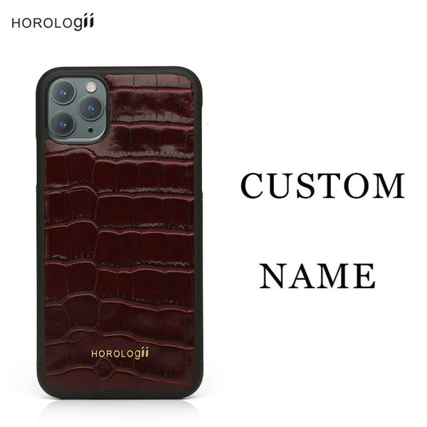 

1dwgenuine leather case, black crocodile embossed, suitable for vip 11, 12x, xr, xs, max, personalized naming service