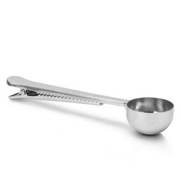 

coffee measuring scoop with bag clip sealing tea measure spoon stainless ste jllikr bdedome