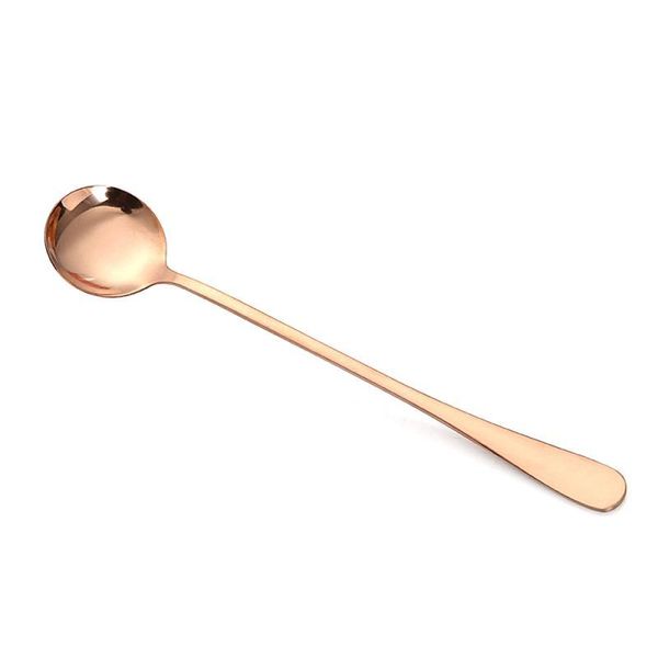 

2020 new vacuum plating stainless steel coffee spoon long handle tea spoons kitchen drinking flatware drop shipping h jlltkj