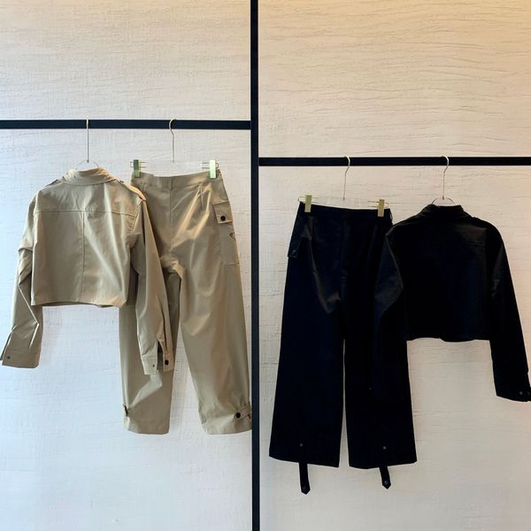 

srkrw 1050 и случайные зима новый прохладный высокой талии рабочая одежда короткий случайный набор рабочей одежды брюки костюм топ свободные, Gray