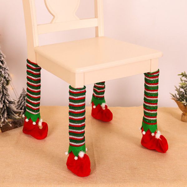 

new year 2021 dinner table leg foot merry christmas decoraion for home ornaments chair cover xmas gift 2020 navidad
