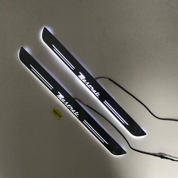 

express delivery led door sill plate strip welcome light threshold guard protectors for maserati gt