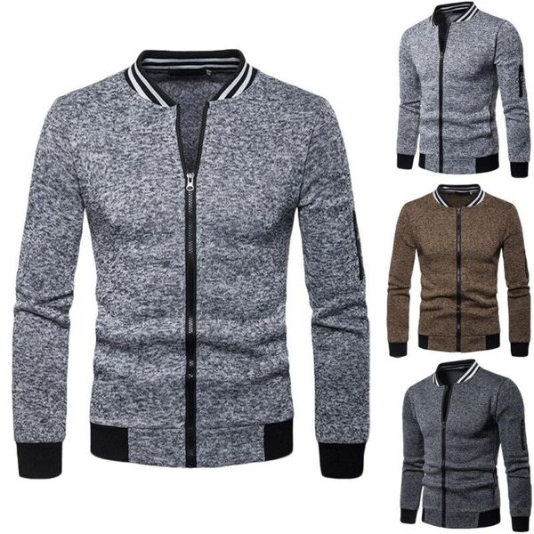 

new men вскользь куртка теплая зима вязаные пальто тонкий outwear шинель, Black;brown