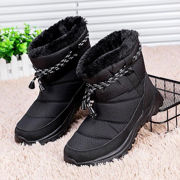 

moipheng winter ankle boots women snow boot thick plush waterproof non-slip boots black fashion women shoes warm fur botas mujer