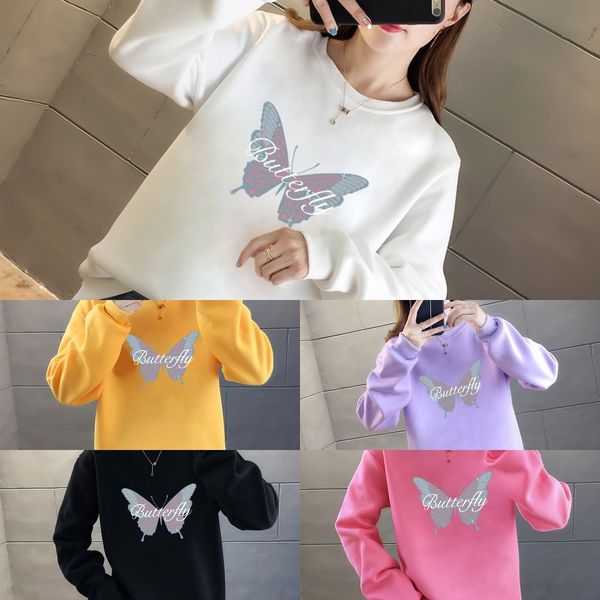 

xob4w осень рукав зима худых женщин моды конфеты цвет студент свитер свободный длинный и флиса топ новый top sweatercandy свитер n6lkt, Black