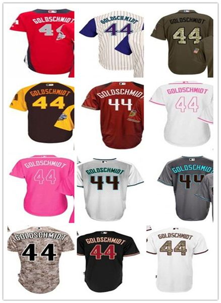 

пользовательские аризона diamondback оставьте имя № 44 пол goldschmidt бейсбол джерси мужчины женщины молодежные изделия, Blue;black