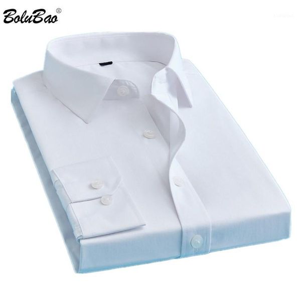 

bolubao brand men casual shirts fashion solid color shirt long sleeve slim fit business shirts mens clothing male tuxedo shirt1, White;black