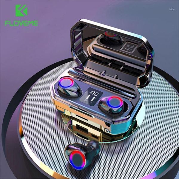 

floveme tws bluetooth 5.1wireless earphone 9d stereo sports waterproof headset with mic for huawei all smart phone1