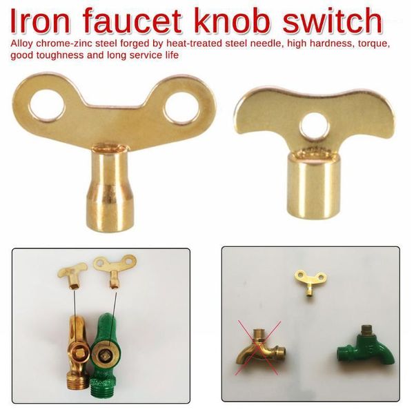 

knob type key bleed hole plumbing faucet special lock square socket brass radiator hardware accessories non-rust1