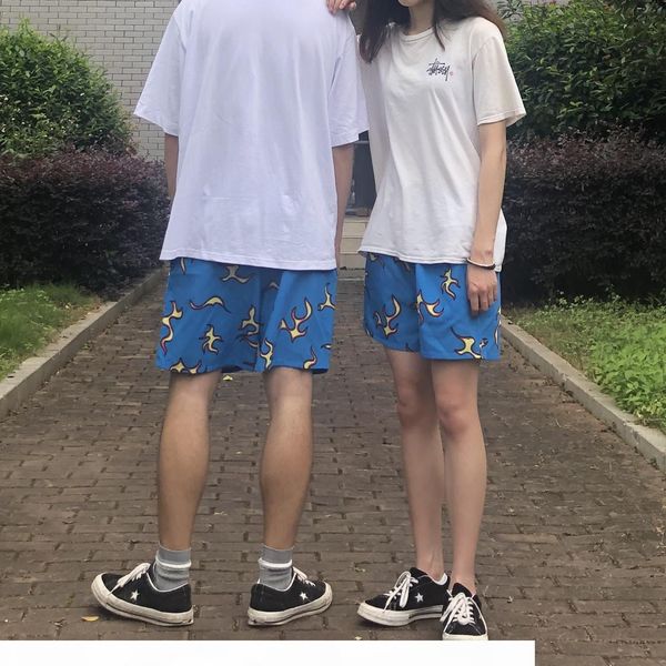 

high new novelty high men comfortable tyler the creator golf fire flame skateboard street cotton casual shorts #ab6 t200325, White;black