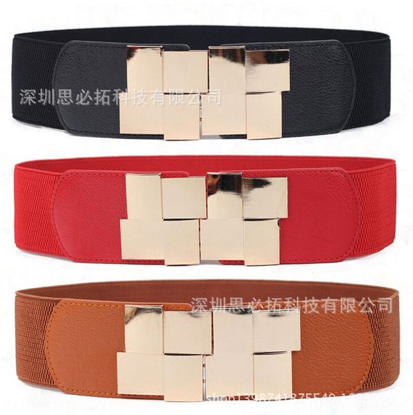 

новые моды украшения эластичный пояс женской моды украсьте летом черный корейский шейпинг тела платье талии крышка супер широкий лето nxzdm, Black;brown