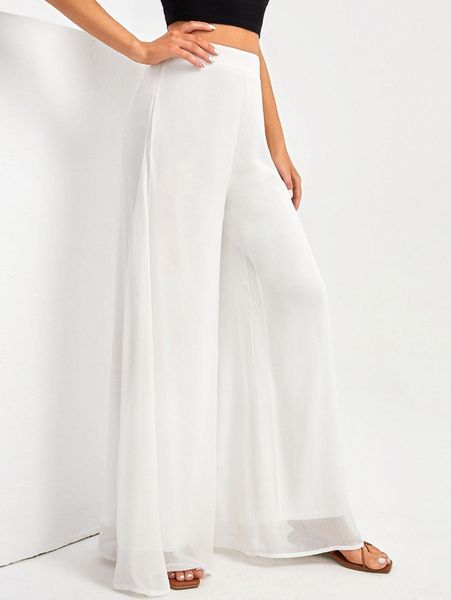 

tall high waist wide leg pants x0ce#, Black;white