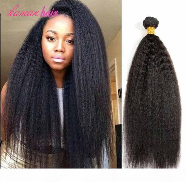 

new style briazilian human virgin remy kinky straight hair weft baby soft hair extensions natural black color 100g bundles