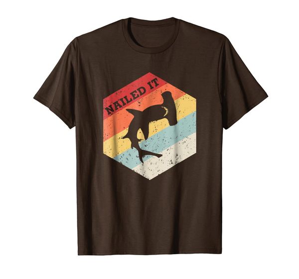 

hammerhead shark vintage t-shirt nailed it shark shirt, White;black