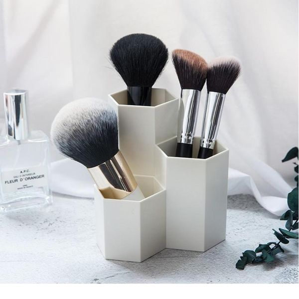 

nordic makeup brushes holder storage box nail polish cosmetics box pen holder 3 lattices makeup brush storage ca bbyolf