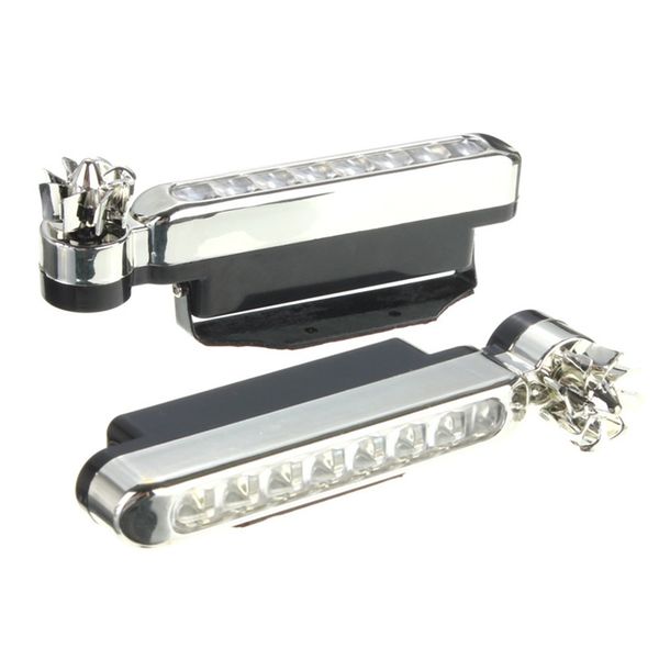 

2pcs white wind energy 8l-e-d car daytime running light fog head lamp bulbs