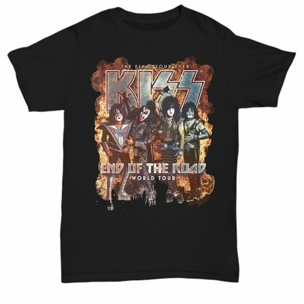 

new kiss 2019 t-shirt 'end of the road' farewell world tour dates 2019 s-2xl streetwear funny tee shirt sport hooded sweatshirt ho