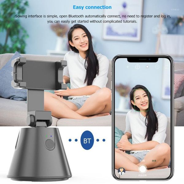 

360 rotation selfie stick smart portable cellphone mount apai genie camera gimbal face tracking stand support for ptz live video1