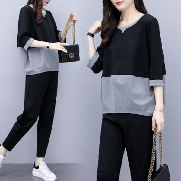 

large size women's clothingfat sisterfat mmsummer clothes women's casual sister leisurebelly coveringfashionableslimming and flesh, Gray