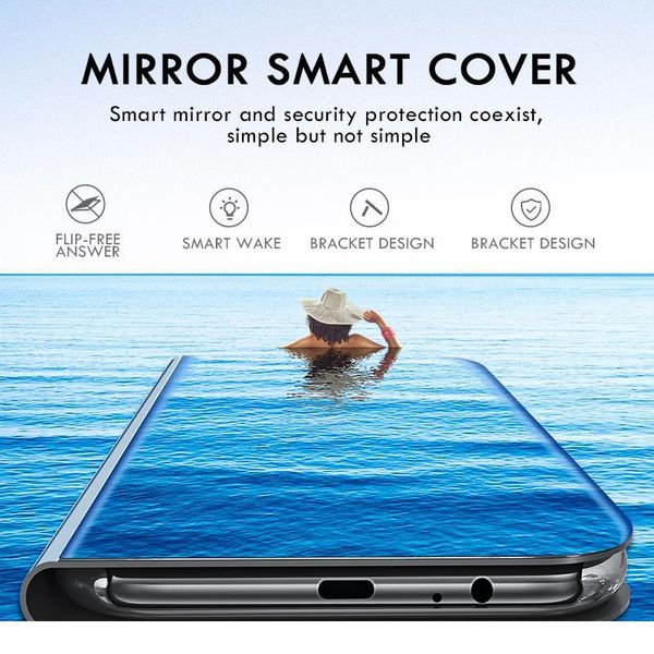 

smart sleep mirror phone covers case for xiaomi pocophone little poco m3 m 3 magnetic stand book coque o wmtqsy
