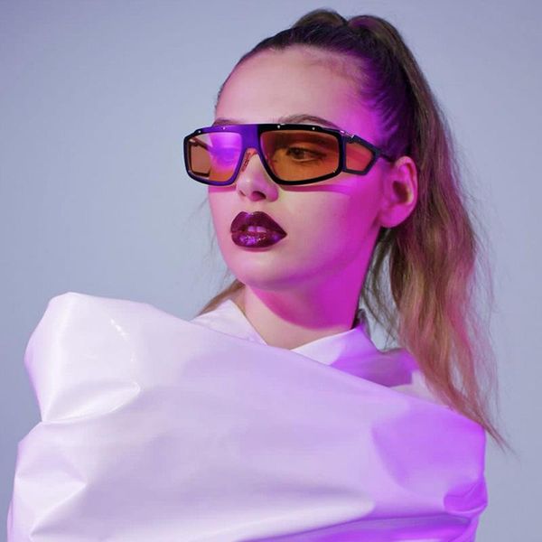 

sunglasses arrival 2021 futuristic rectangle polarized women men steampunk driving glasses gothic feminino, White;black