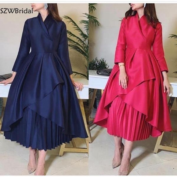

new arrival high neck long sleeve evening dresses 2020 abendkleider abiye muslim evening dress party evening gown lj201119, White;black